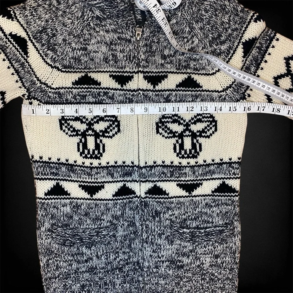 TNA Grey Lambswool Zip Up Sweater - Picture 7 of 9